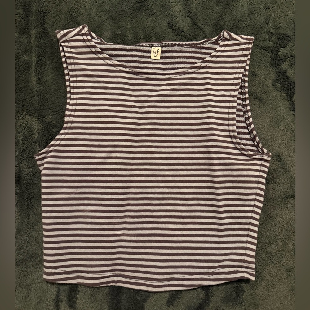 Surf Stripe Tank Top Black/Blue